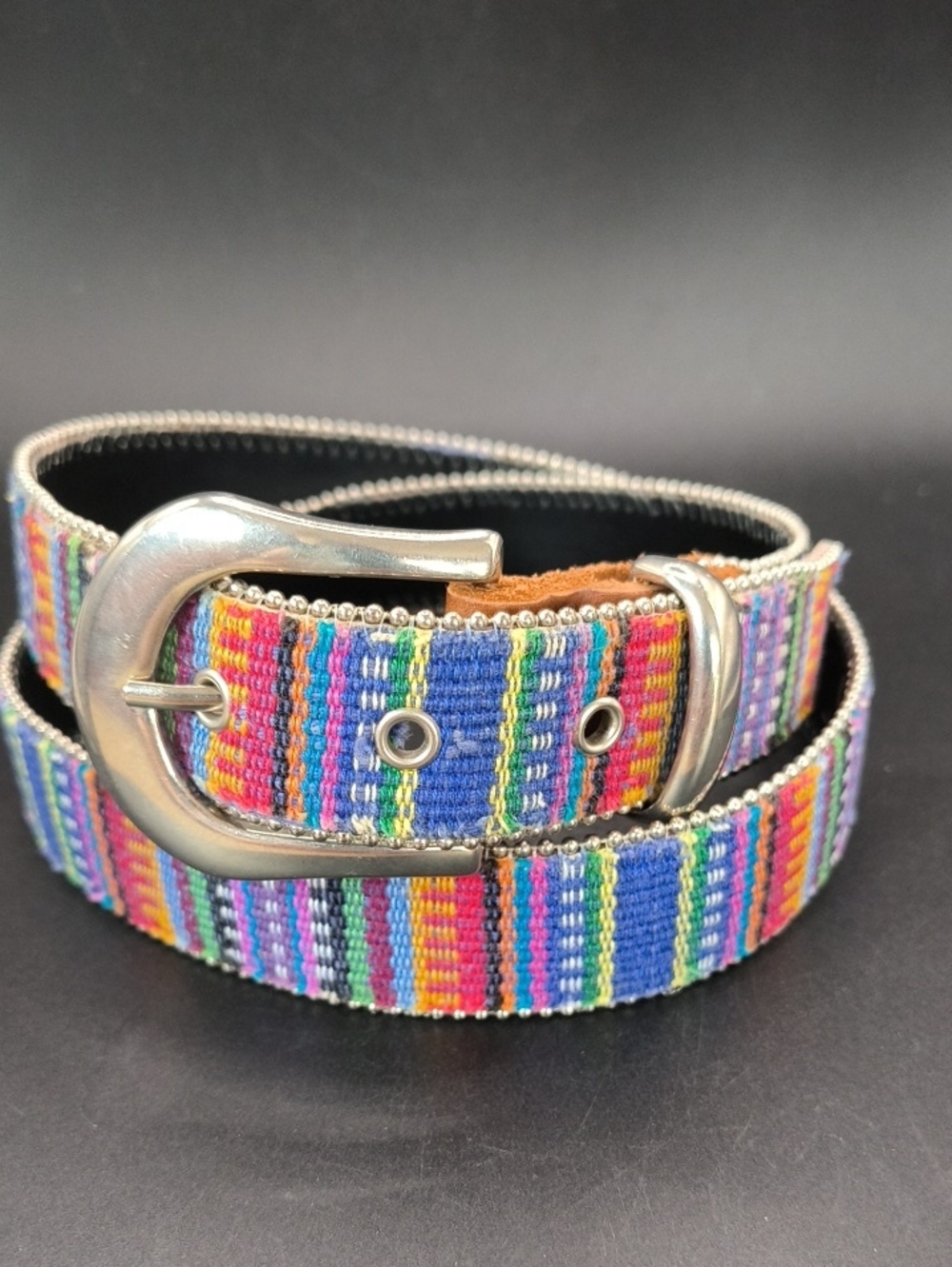Vintage 90s Elite Fresno Tapestry Woven Belt 1"